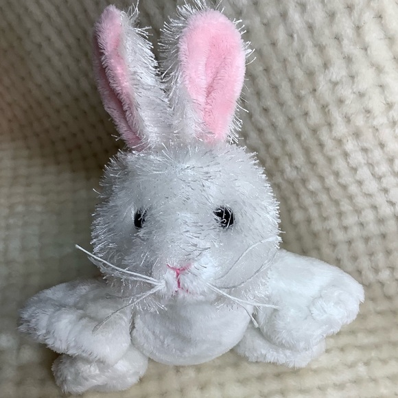 GANZ Webkinz White Plush Bunny Rabbit HM078 Stuffed Animal Toy No Code - Picture 10 of 16